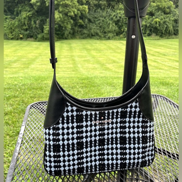 Kate Spade Blue Tweed Crossbody - Picture 2 of 4